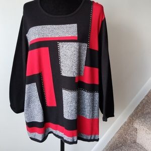 🌲🌲Alfred Dunner, Vibrant colors, Beautiful sweater